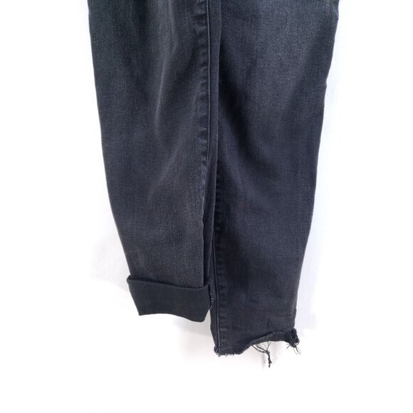 Celebrity Pink Destroyed Denim Bib Overalls Womens Medium Black Stretch Slim Fit - Picture 6 of 9